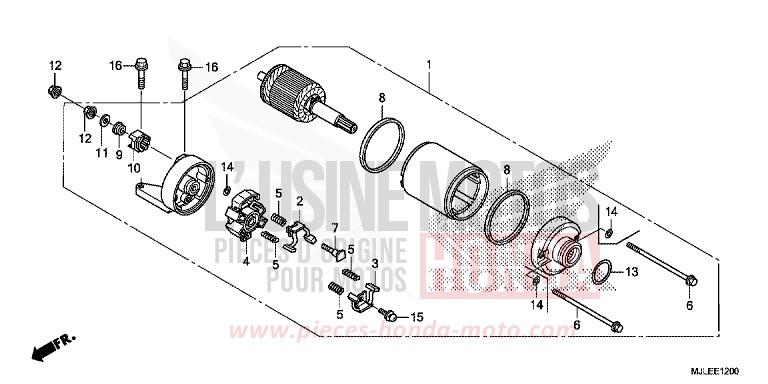 STARTING MOTOR for NC700S Dual Cluth ABS SEAL SILVER METALLIC (NHA14) from 2014